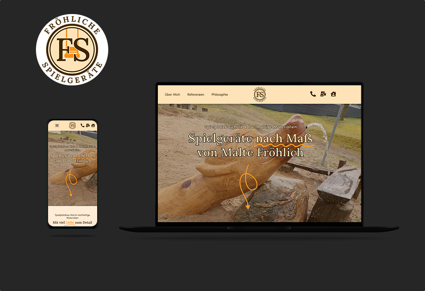 Fröhliche Spielgeräte - Webseite Handwerk